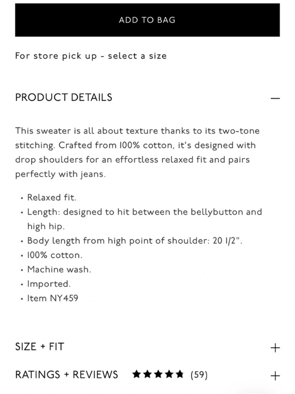 Madewell Textured-Stitch Crewneck Sweater in 100% Cotton - Size Medium - Picture 5 of 5